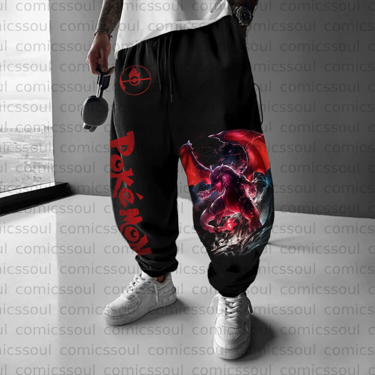 PKM-Unisex Anime Inspired Vintage Plush Pants
