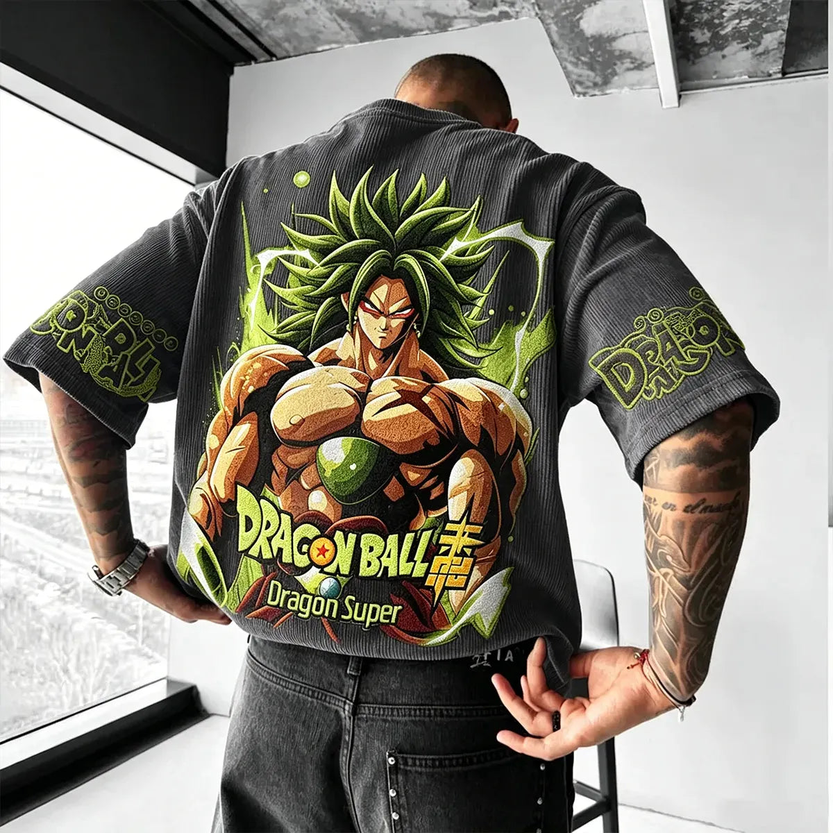 Dragon Ball Unisex Anime Inspired Vintage Corduroy T-Shirt