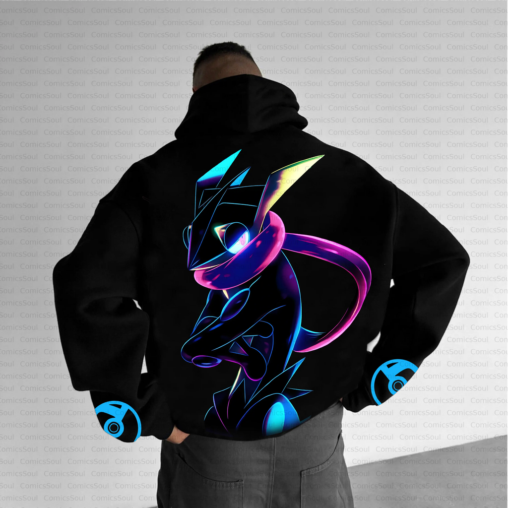 PKM-Unisex Anime Inspired Vintage Plush Hoodie
