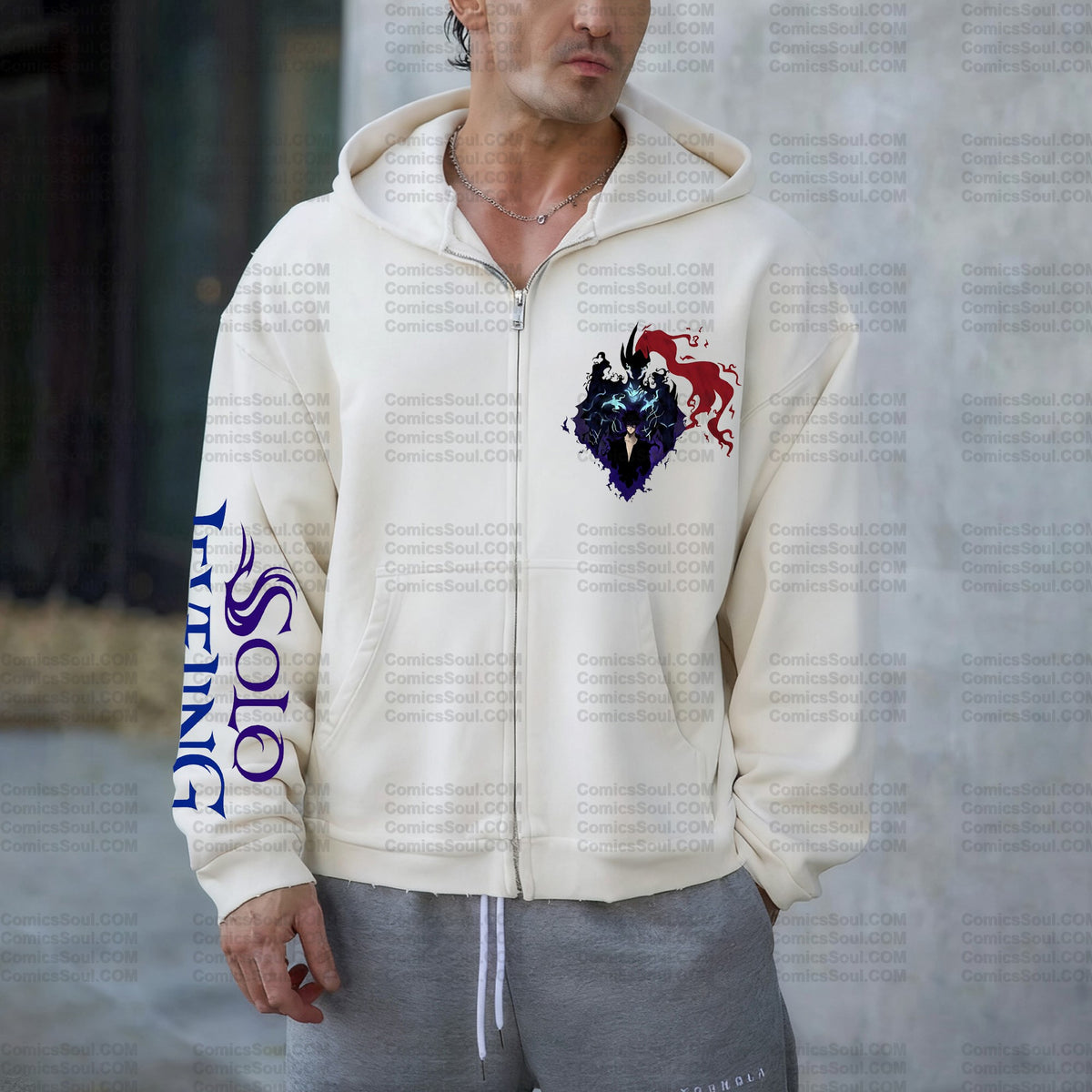 SL-Unisex Graphic Streetwear Vintage Zipper Cardigan Plush Hoodie