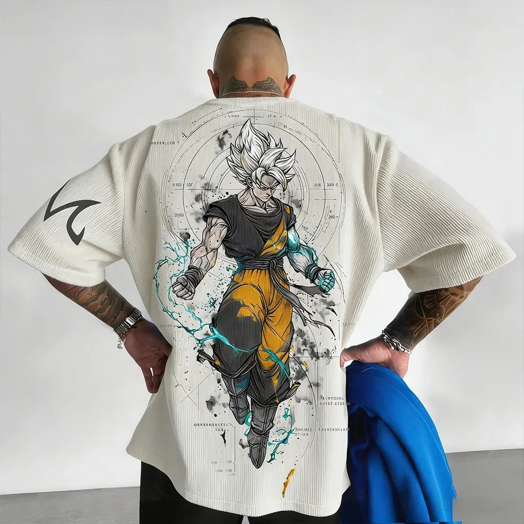 Dragon Ball Unisex Anime Inspired Vintage Corduroy T-Shirt