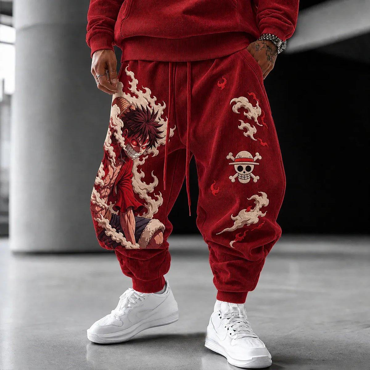 One Piece Unisex Anime-print Trousers