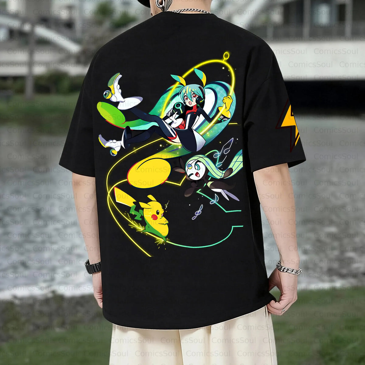PKM-Unisex Anime Inspired Vintage T-Shirt