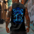 SL-Oversized Anime Print Gym Tank Top