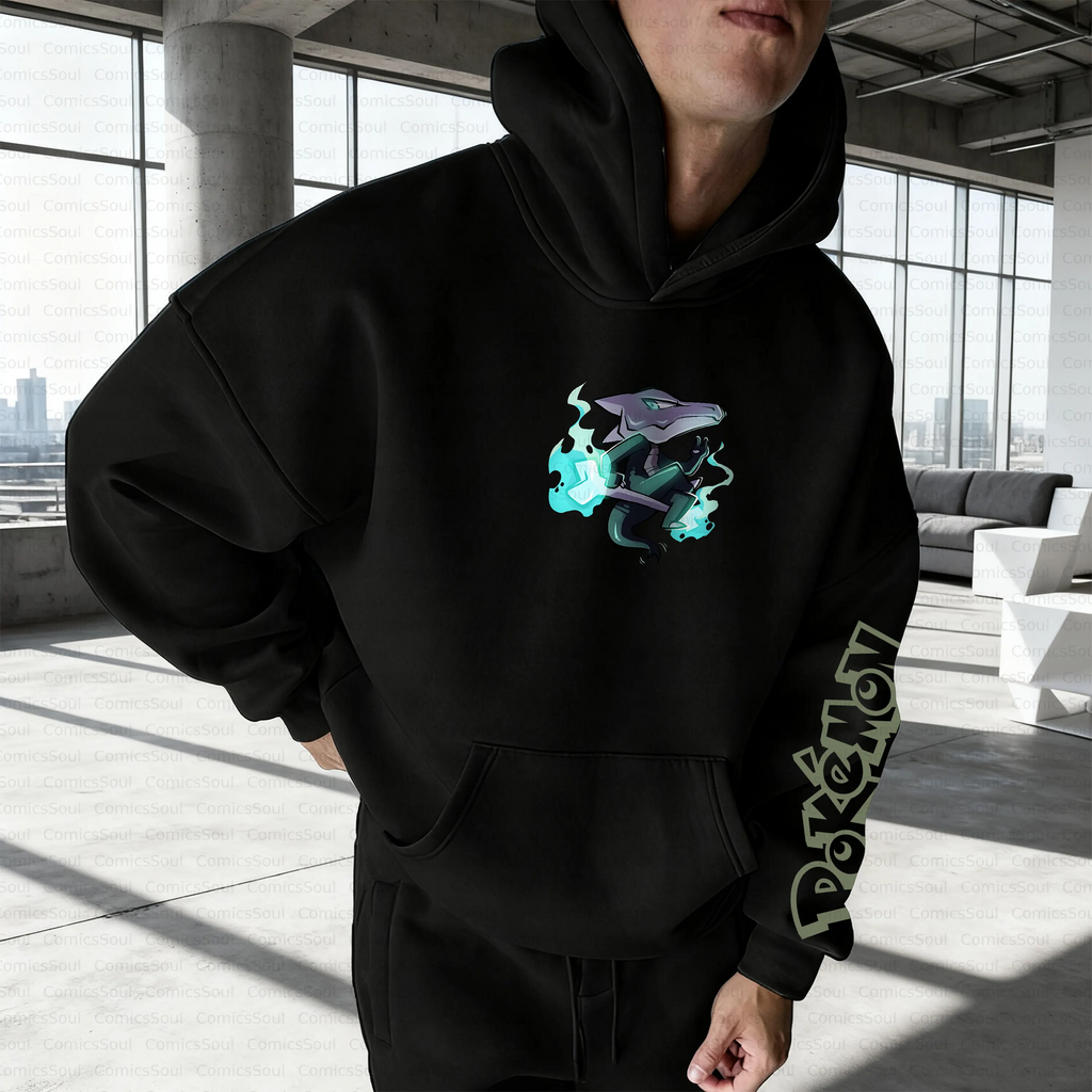 PKM-Unisex Anime Inspired Vintage Plush Hoodie