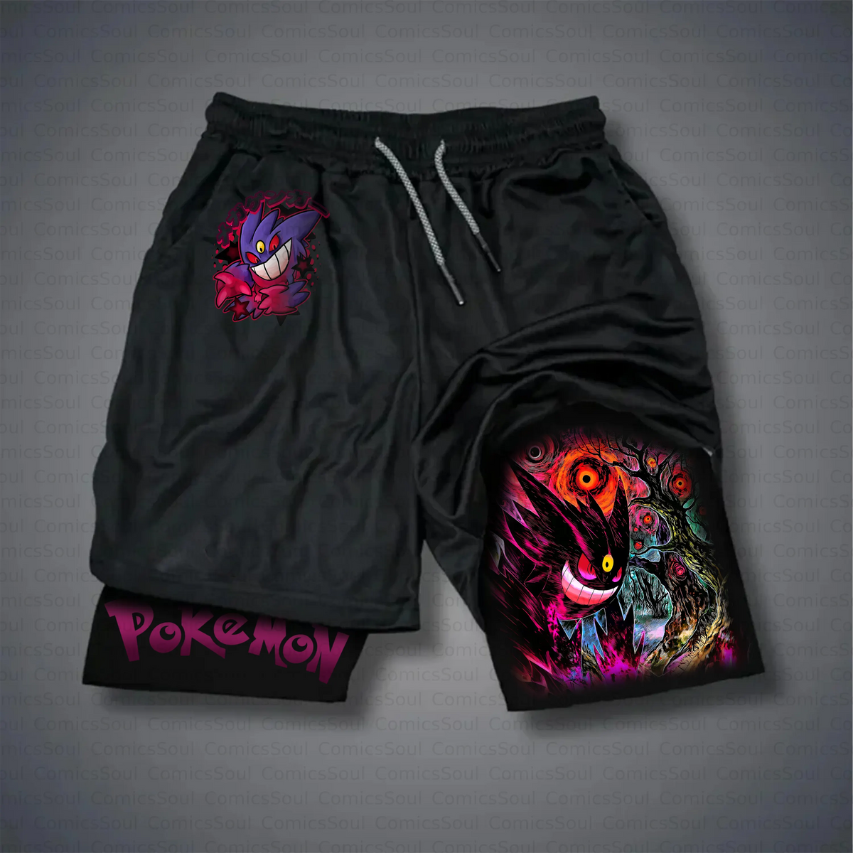 PKM-Unisex Casual Anime Style Shorts