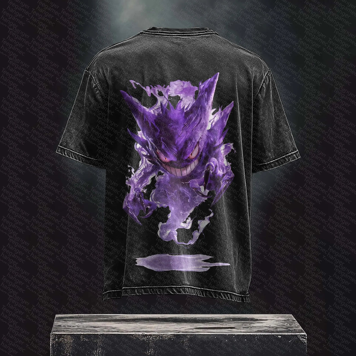 PKM-Unisex Anime Inspired Vintage Washed T-Shirt