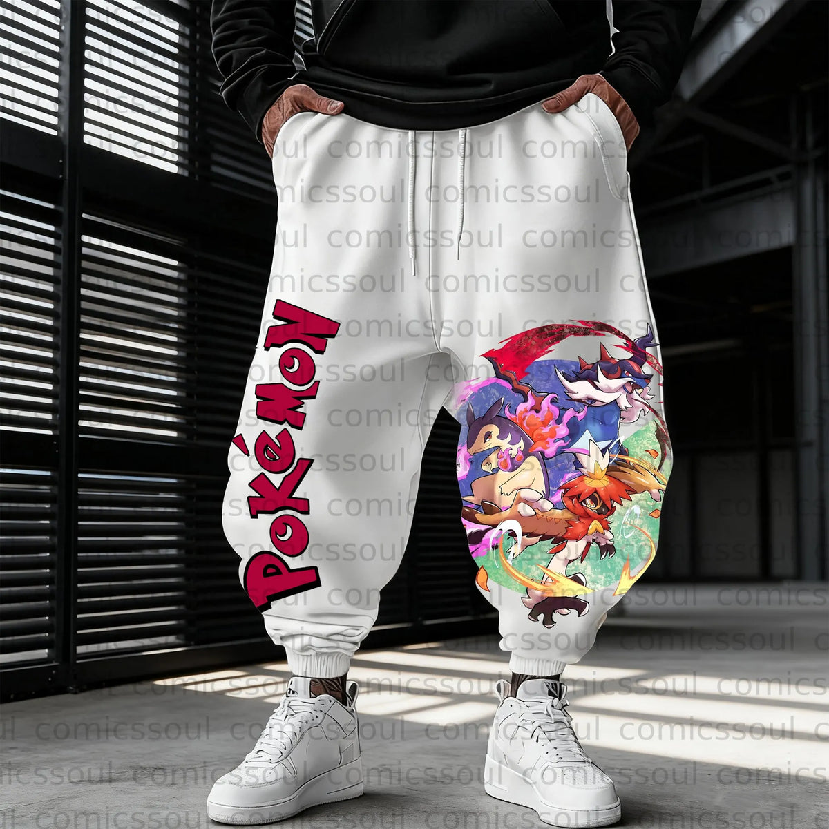 PKM-Unisex Anime Inspired Vintage Pants