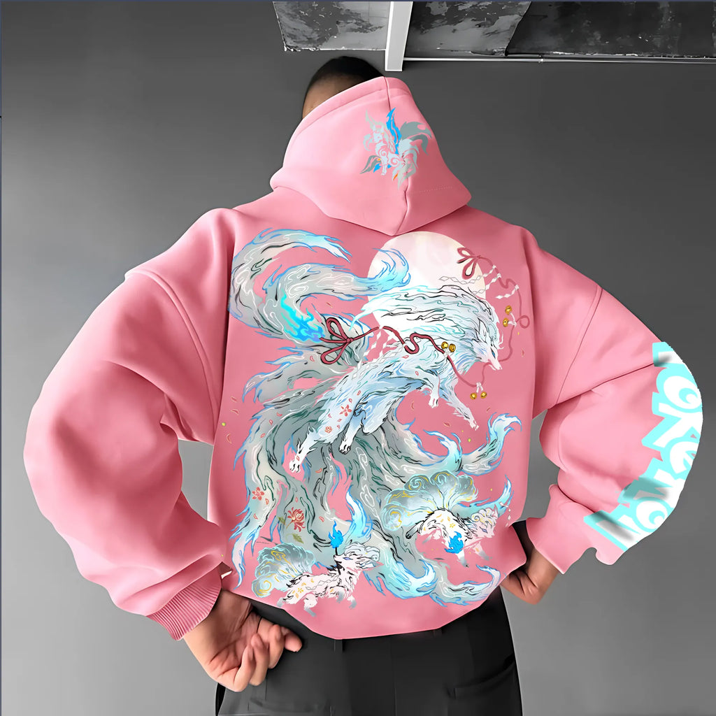 PKM-Unisex Anime Graphic Streetwear Vintage Hoodie