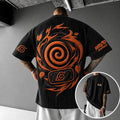 NINDO Unisex Anime-Style Retro Corduroy Oversized T-Shirt