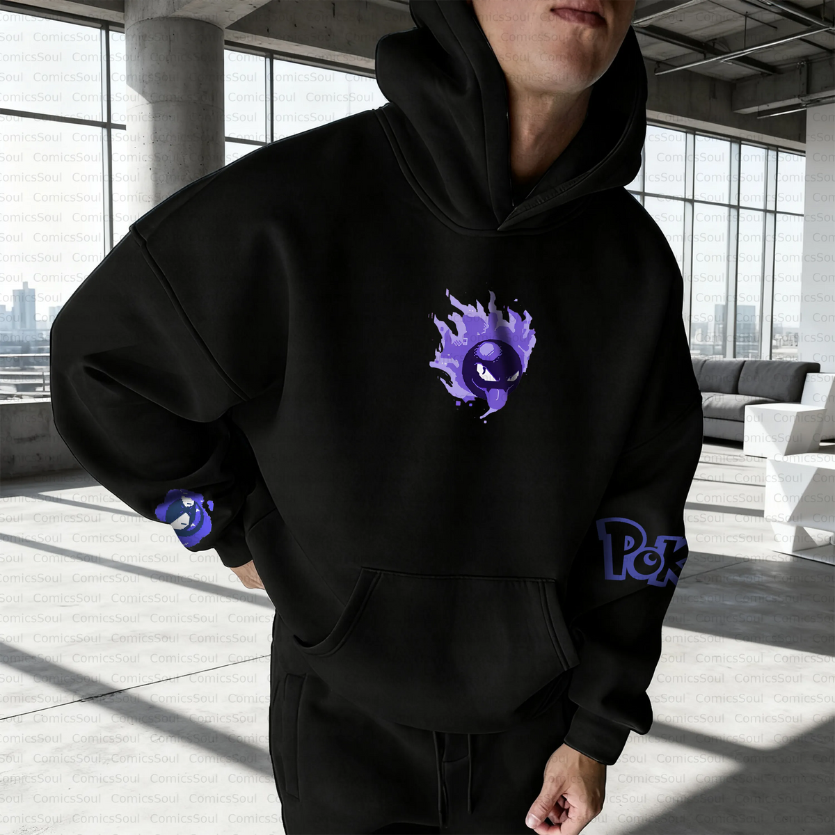PKM-Unisex Anime Inspired Vintage Plush Hoodie