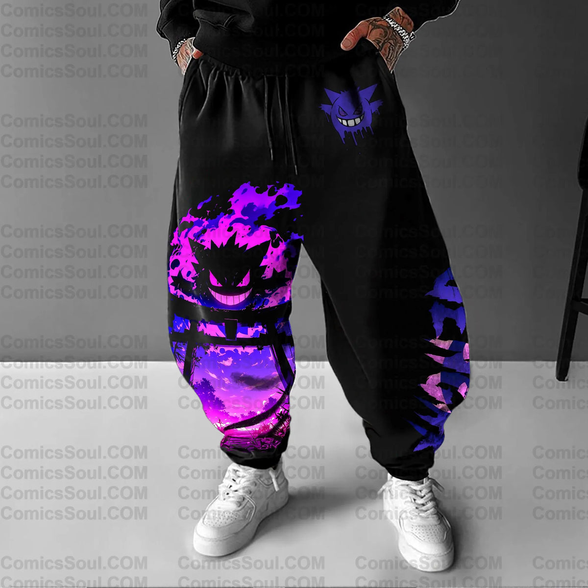 PKM-Unisex Anime Inspired Vintage Pants| Gengar