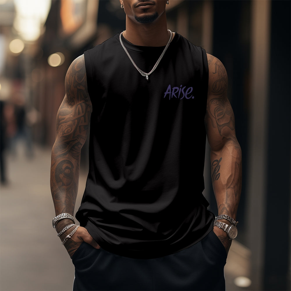SL-Oversized Anime Print Gym Tank Top