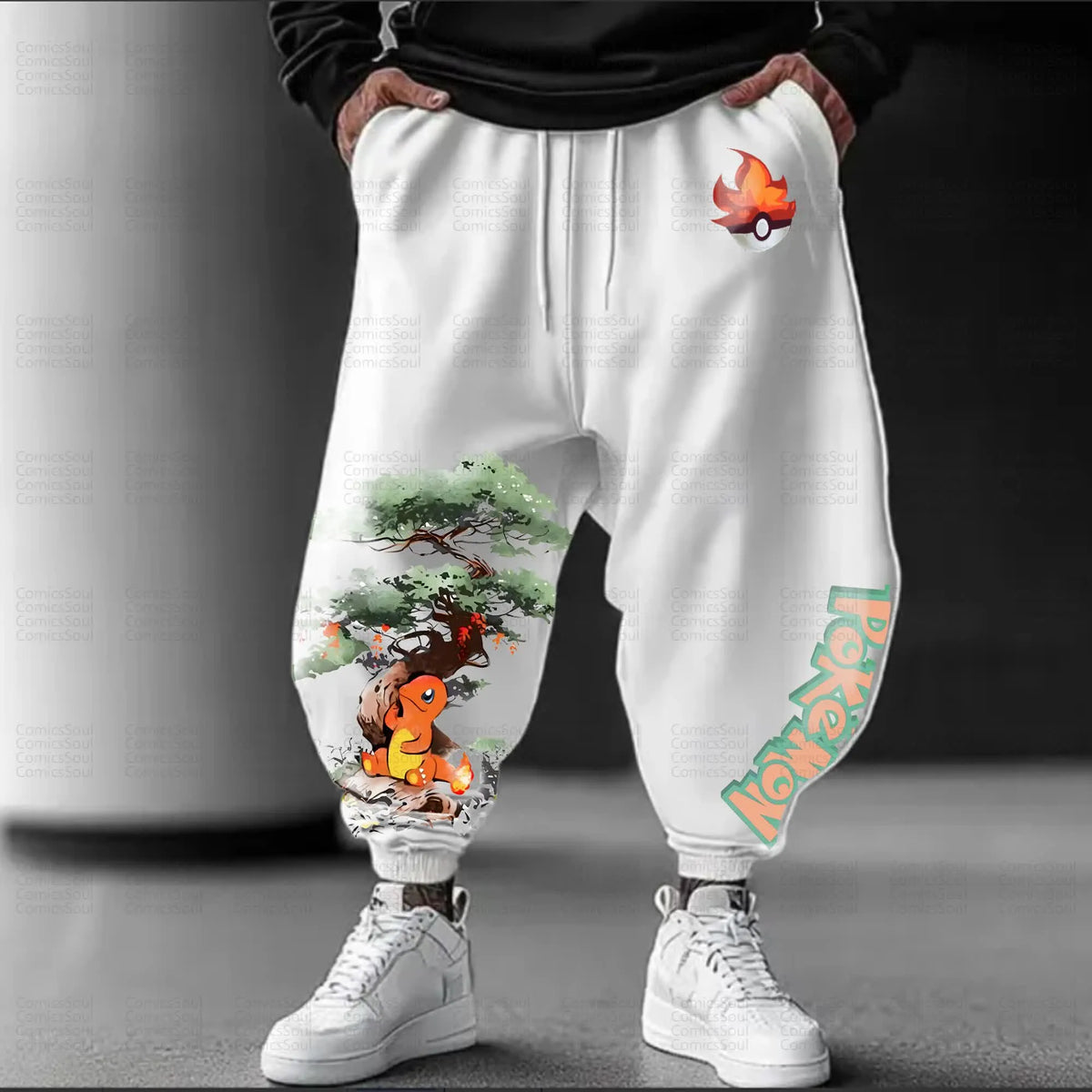 PKM-Unisex Anime Inspired Vintage Pants