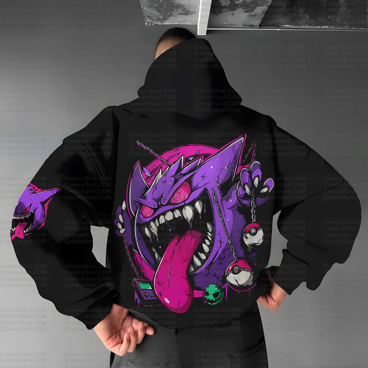 PKM-Plus Velvet Unisex Anime Graphic Streetwear Vintage Hoodie