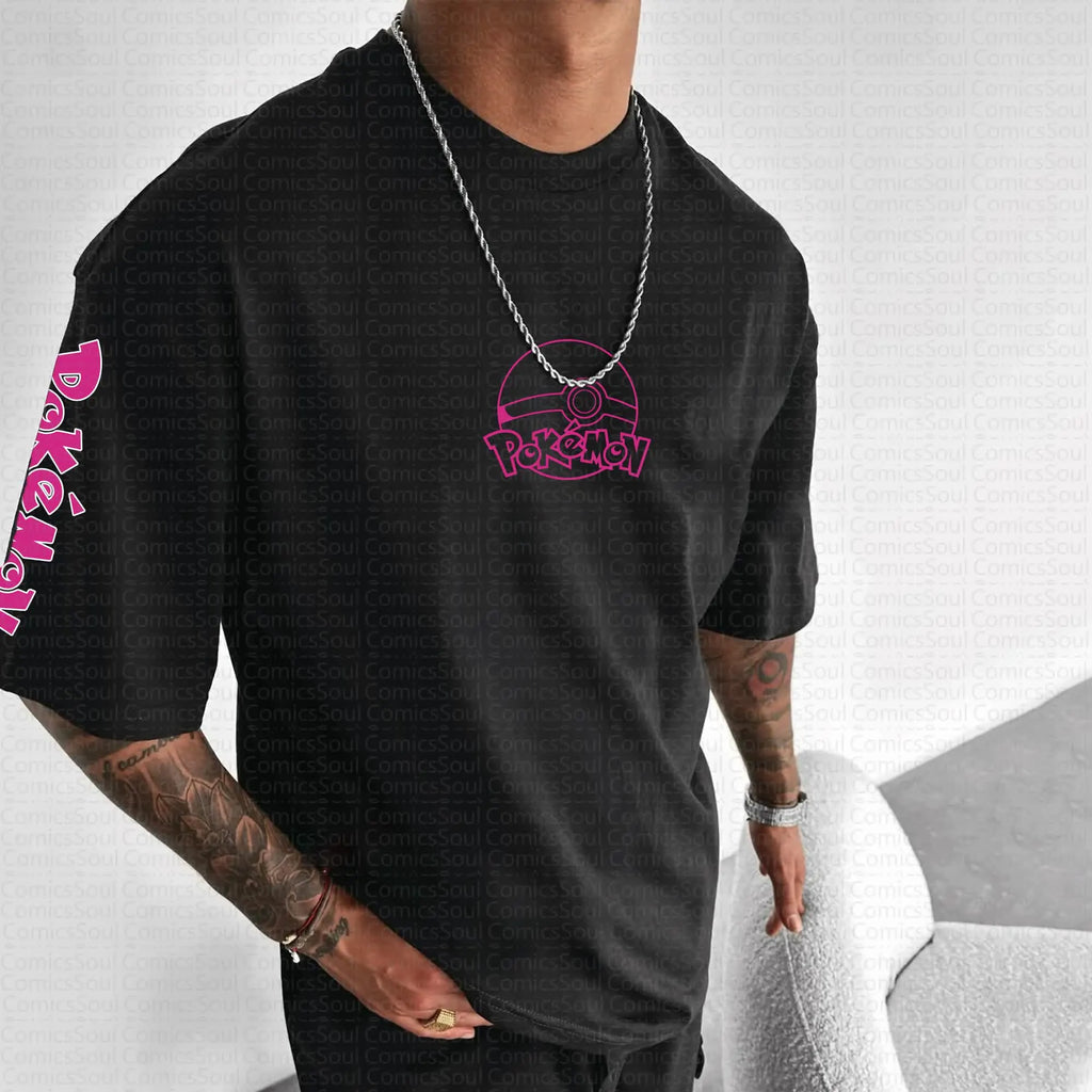 PKM-Unisex Anime Inspired Vintage T-Shirt