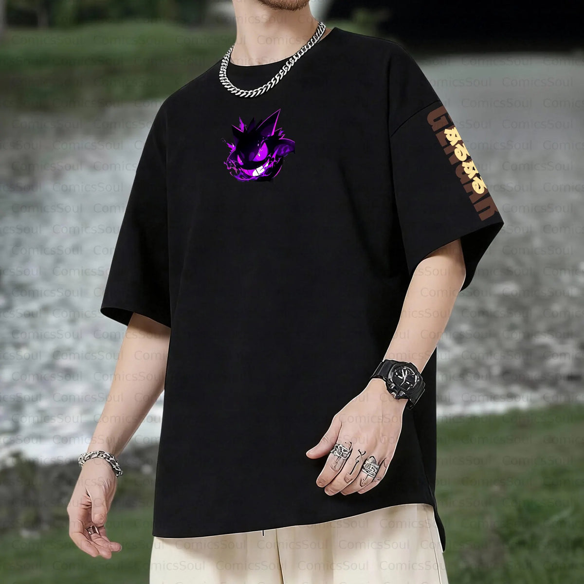 PKM-Unisex Anime Inspired Vintage T-Shirt