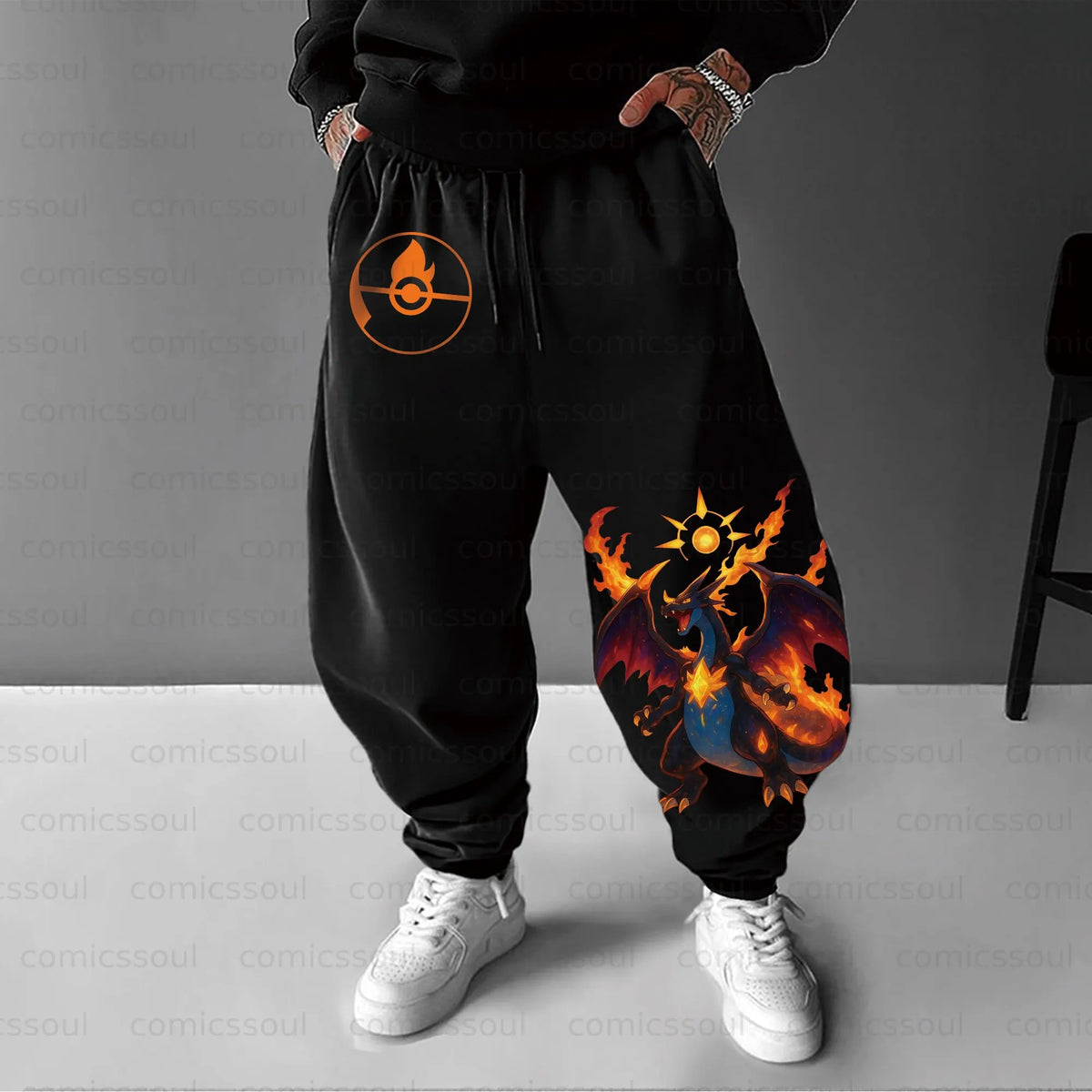 PKM-Unisex Anime Inspired Vintage Pants