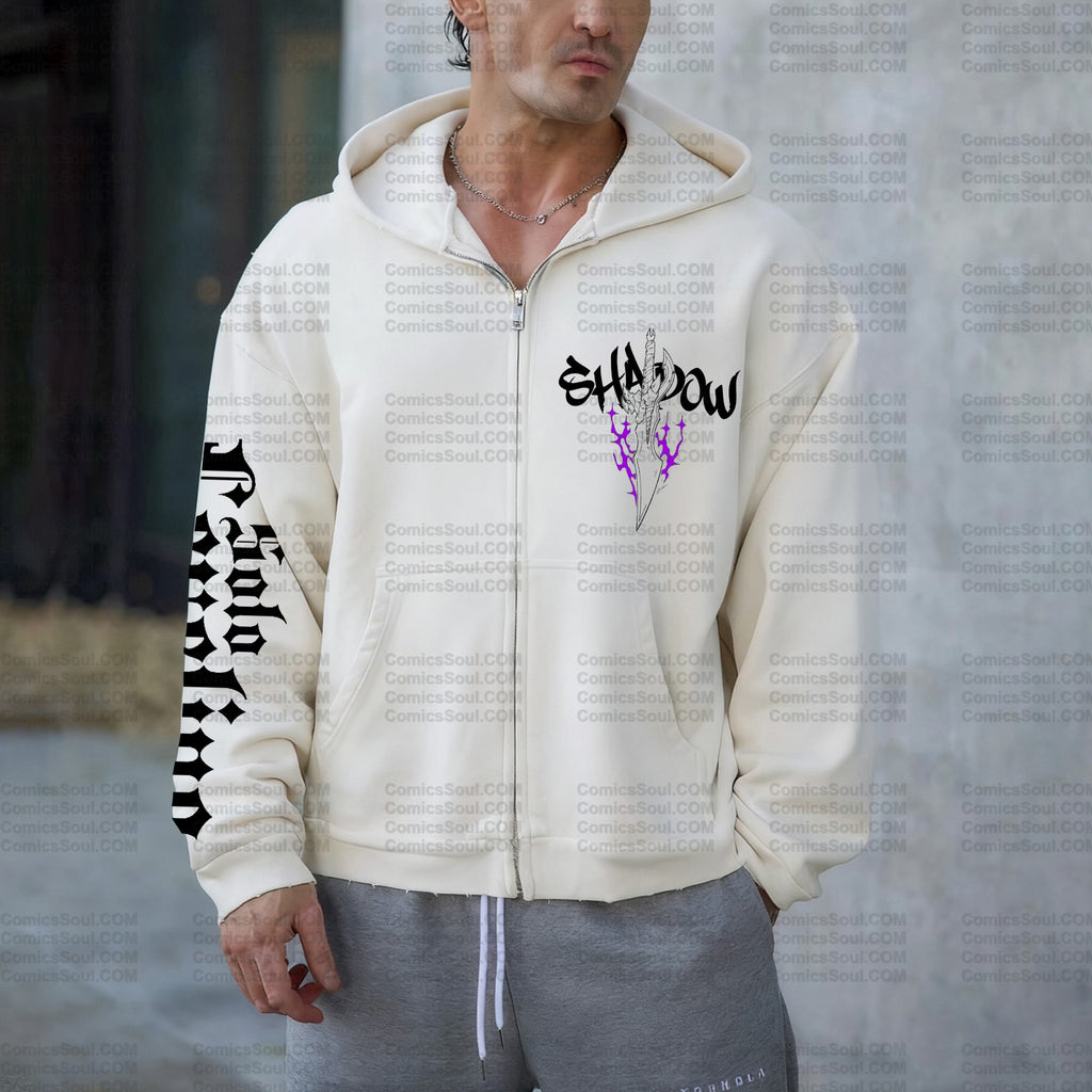 SL-Unisex Graphic Streetwear Vintage Zipper Cardigan Plush Hoodie