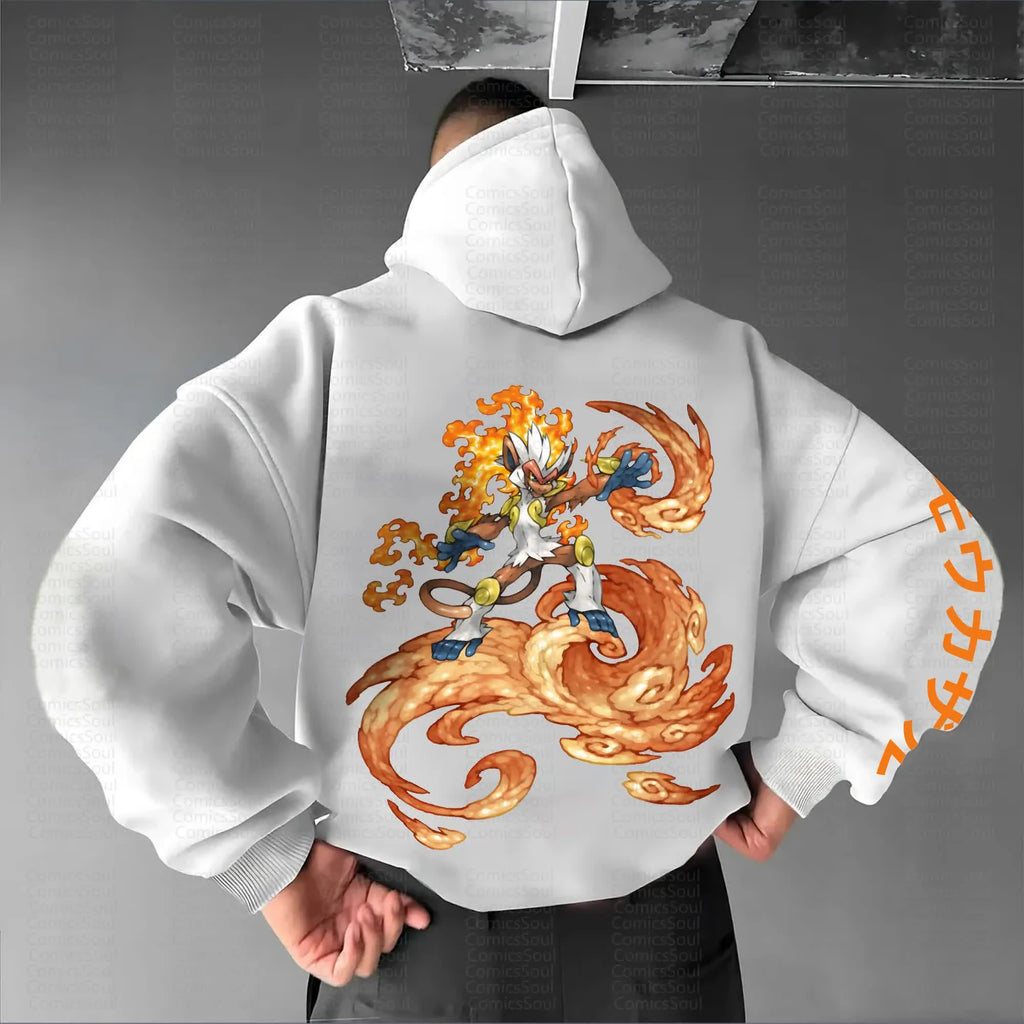 PKM-Unisex Anime Graphic Streetwear Vintage Hoodie