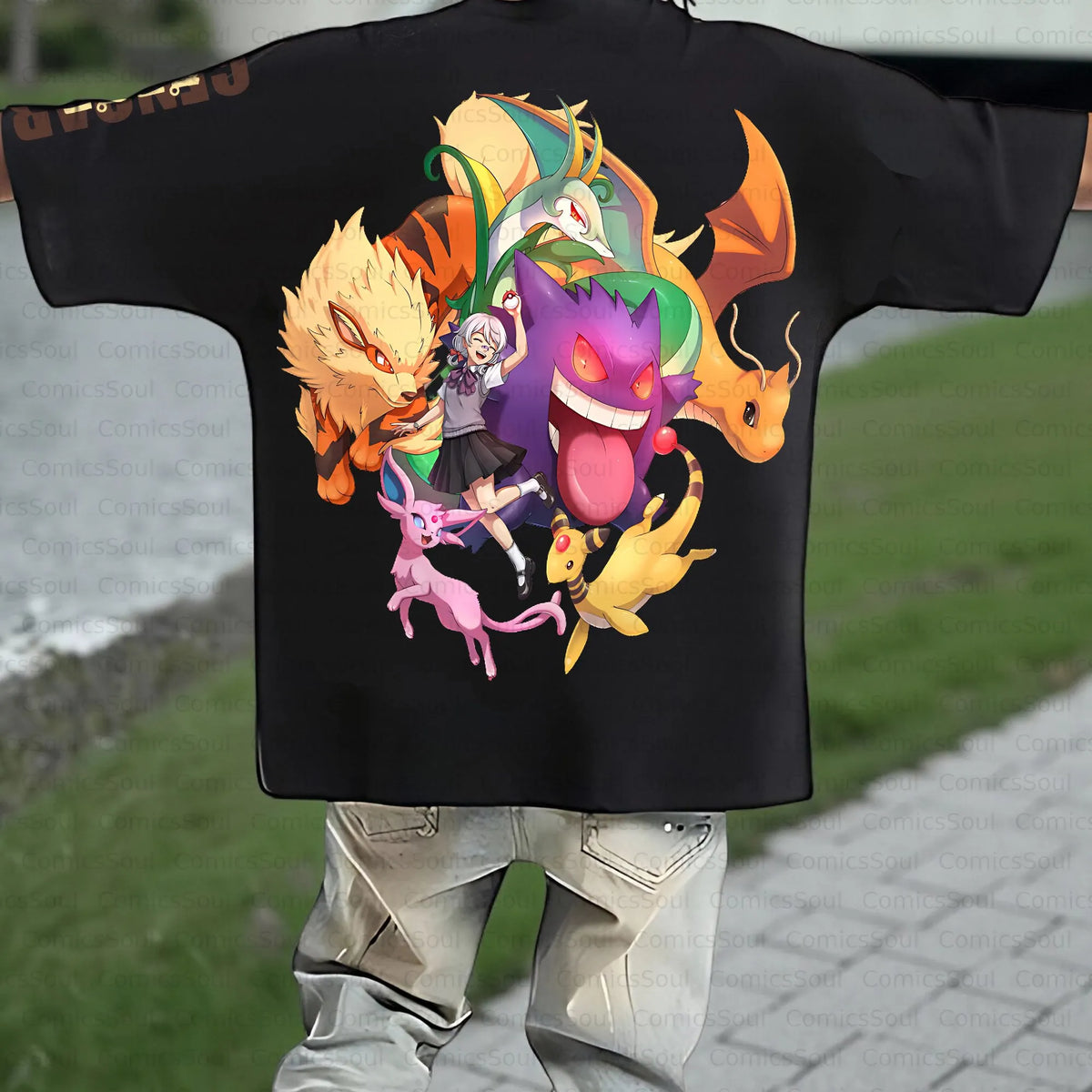 PKM-Unisex Anime Inspired Vintage T-Shirt