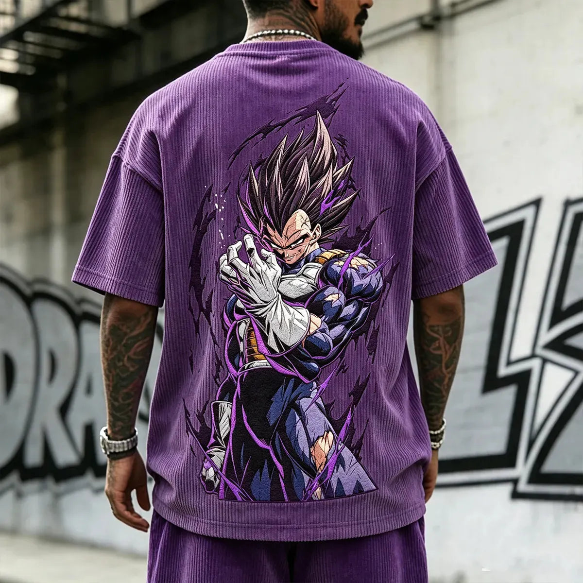 Dragon Ball Unisex Anime Inspired Vintage Corduroy T-Shirt