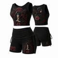 NINDO Women's Anime-Print Tank Top And Shorts Sports Set