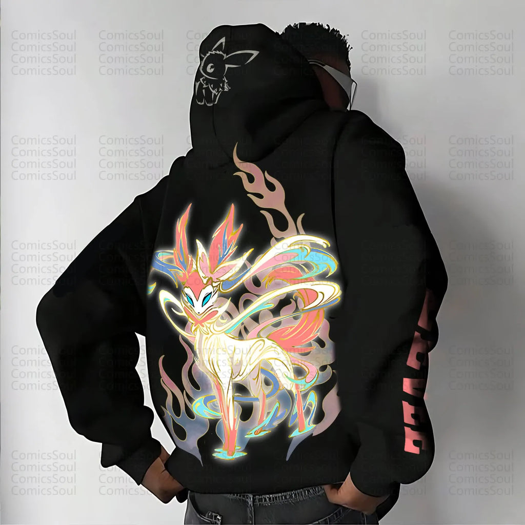 PKM-Unisex Anime Graphic Streetwear Vintage Hoodie
