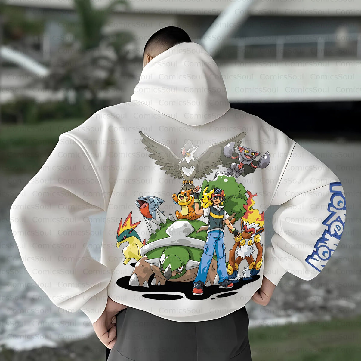 PKM-Unisex Anime Inspired Vintage Plush Hoodie