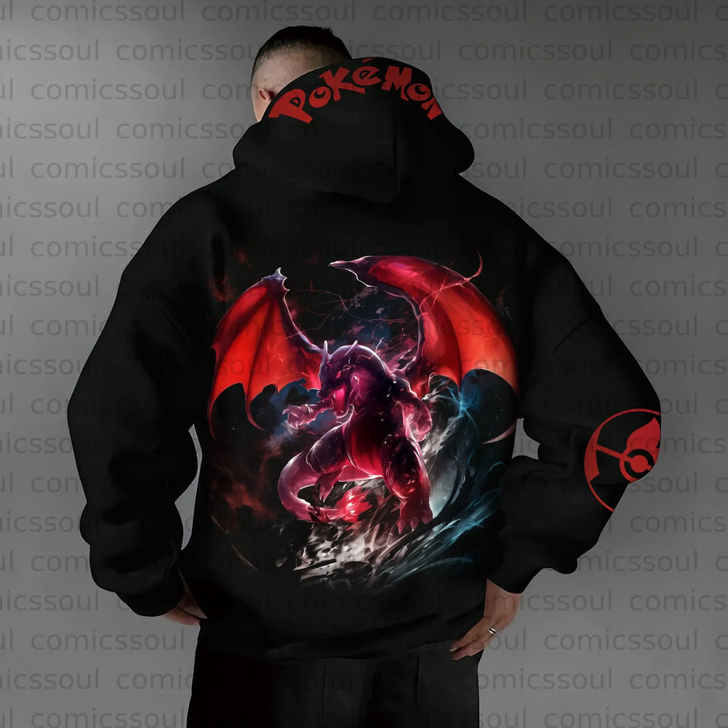 PKM-Unisex Anime Graphic Streetwear Wintage Plush Hoodie