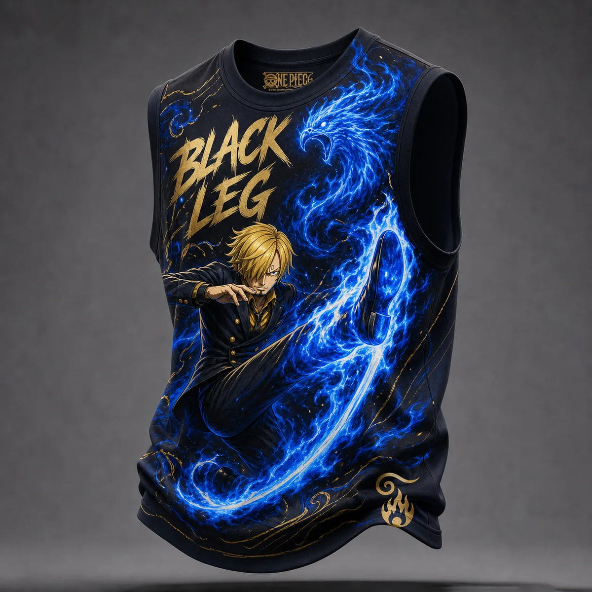 One Piece Pirate Crew Graphic Crew-Neck Tank Top