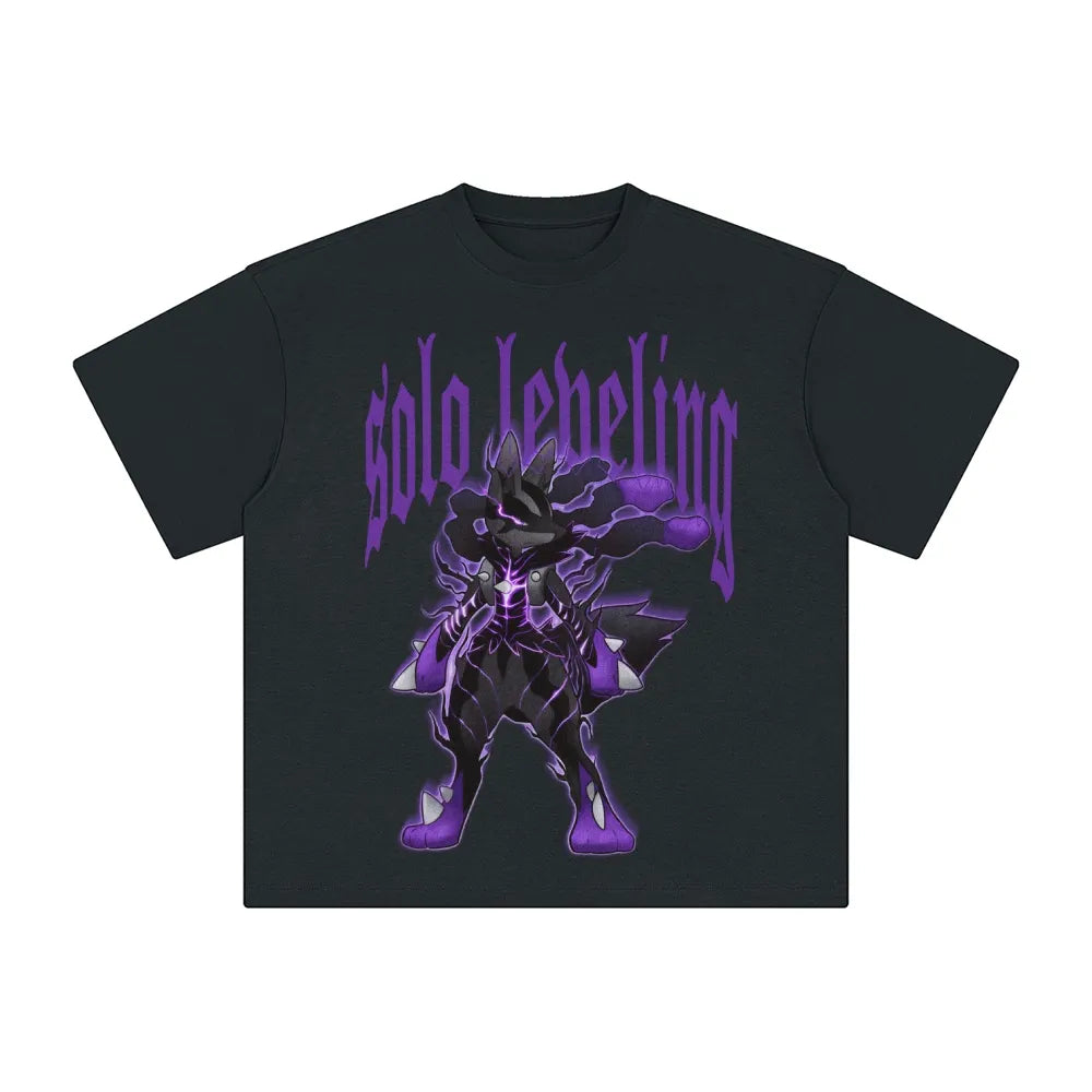 SL-Unisex Anime Inspired Washed  Vintage T-Shirt