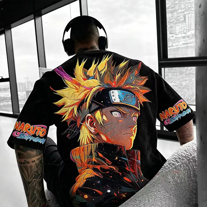 NINDO Anime Vintage Corduroy T-Shirt
