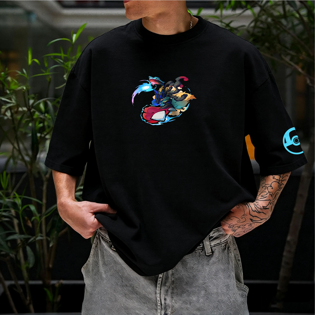 PKM-Unisex Anime Inspired Vintage T-Shirt