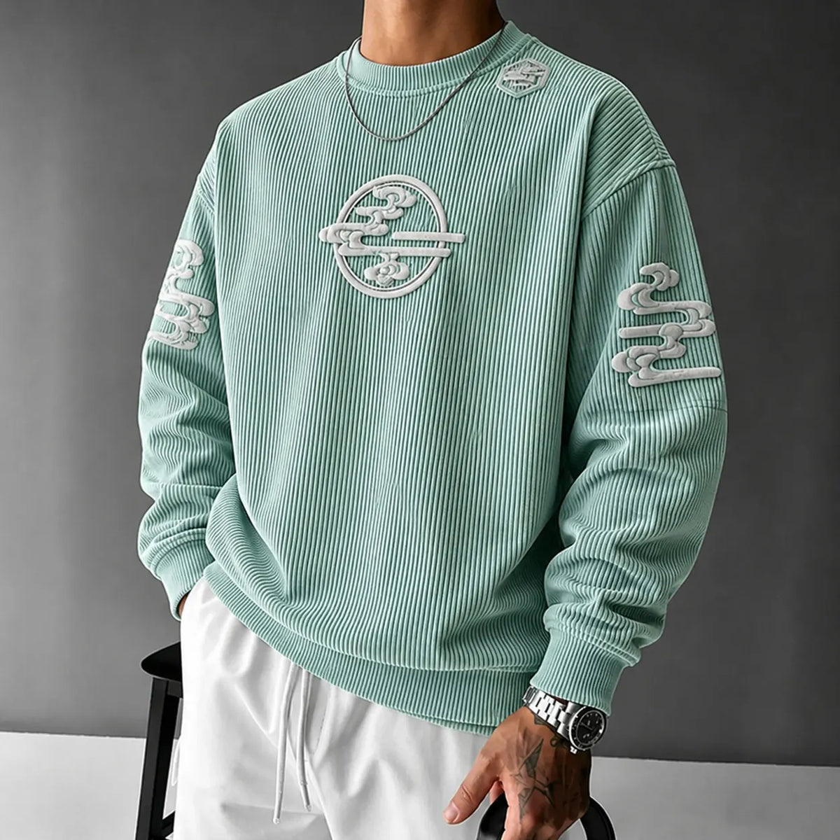 KNY Unisex Anime-print Crewneck Sweatshirt