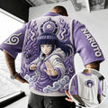 NINDO Unisex Anime-Style Retro Corduroy Oversized T-Shirt