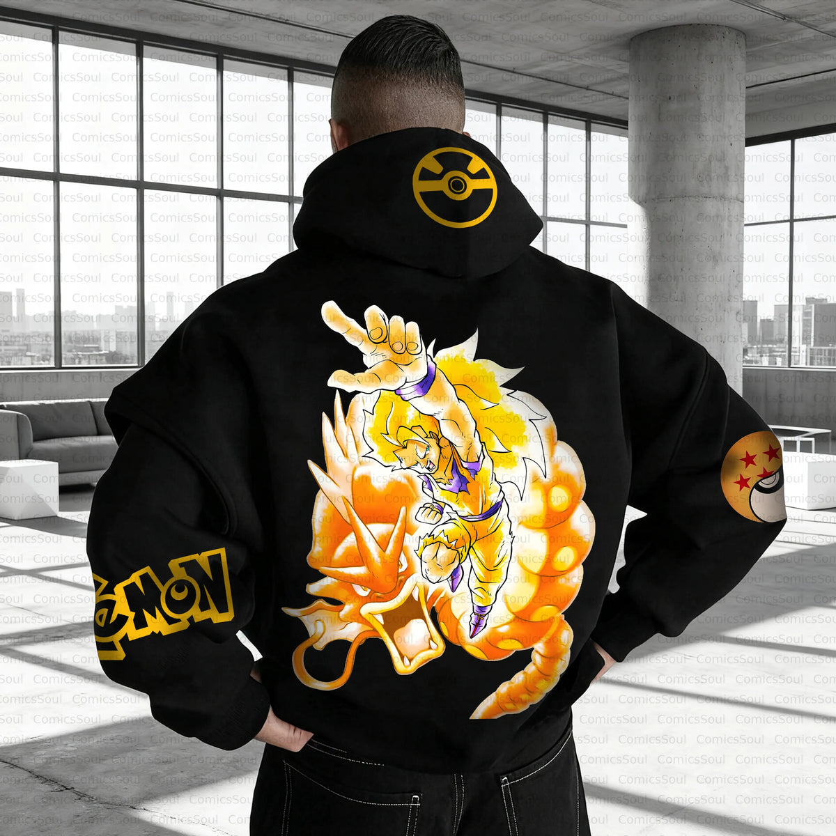PKM-Unisex Anime Inspired Vintage Plush Hoodie