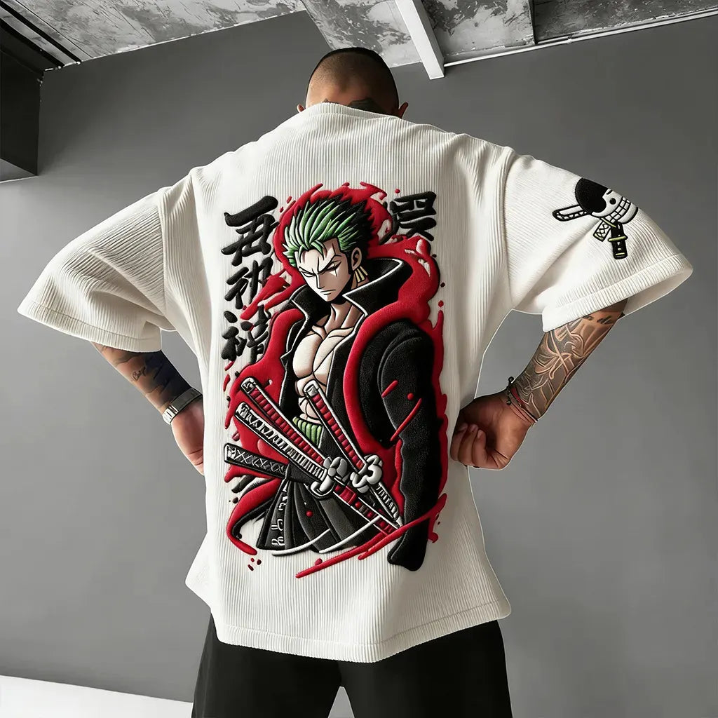 One Piece Unisex Anime Inspired Vintage Corduroy T-Shirt
