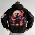 KNY Color-blocked Corduroy Hooded Sweatshirt