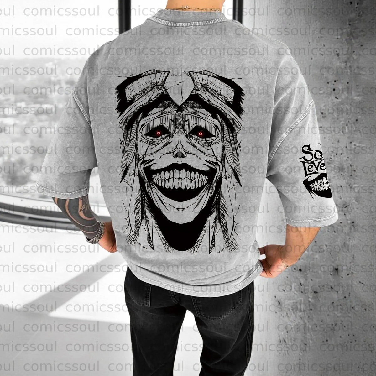 SL-Unisex Anime Inspired Vintage Washed T-Shirt