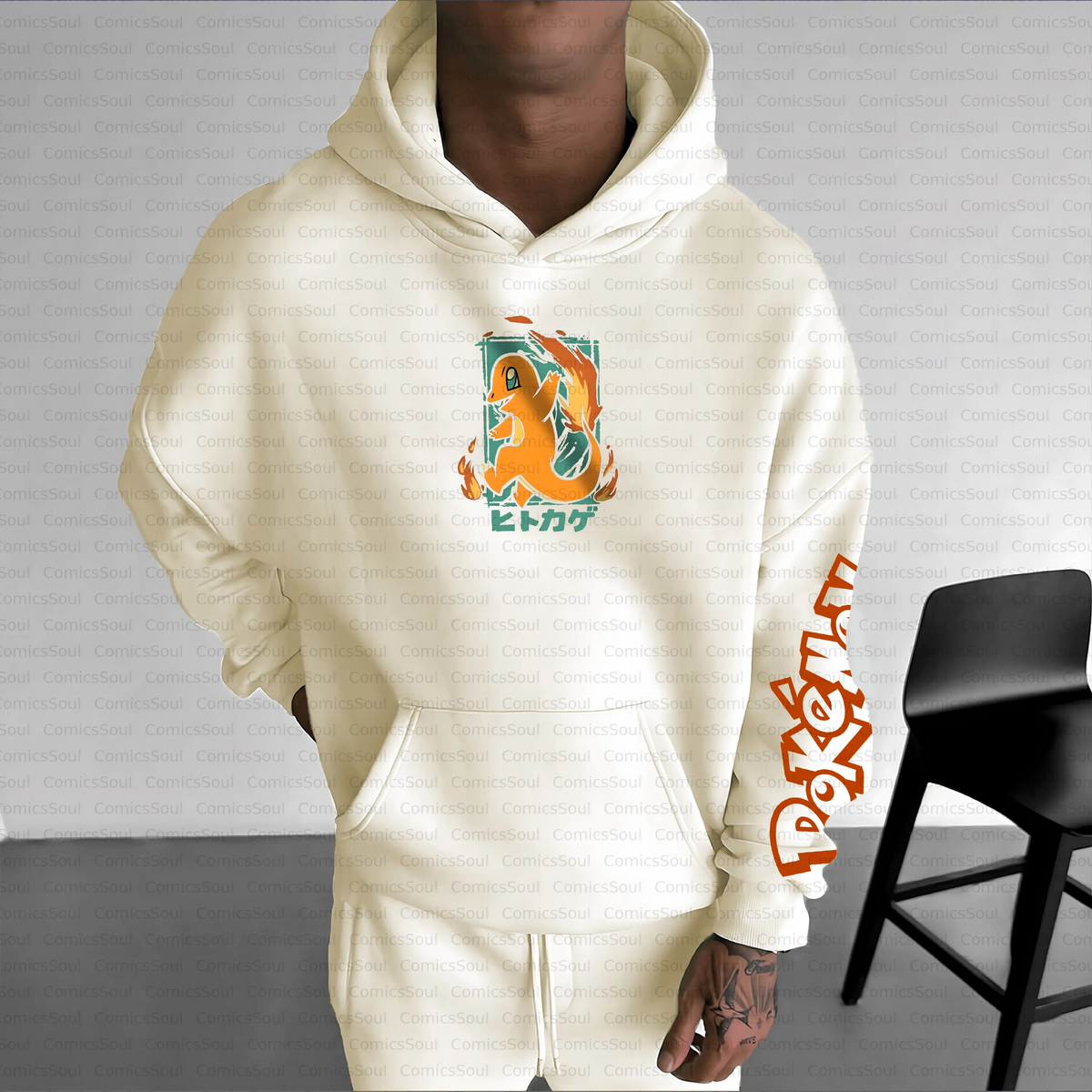 PKM-Unisex Anime Inspired Vintage Plush Hoodie