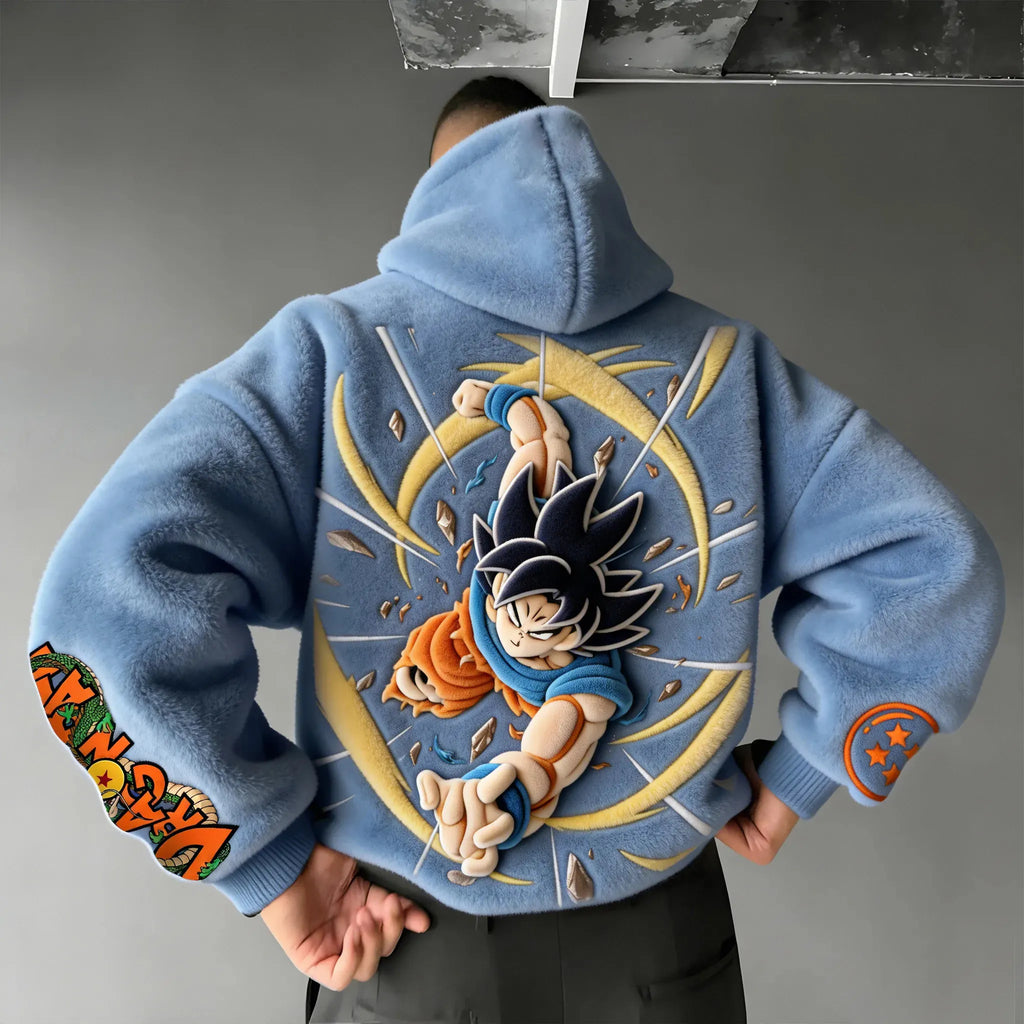 Dragon Ball Color Blocked Plush Hoodie