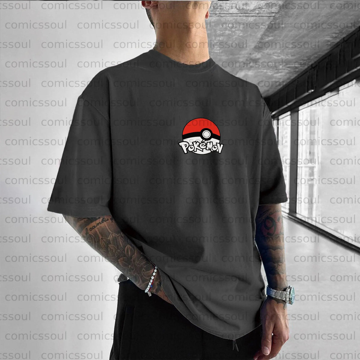 PKM-Unisex Anime Inspired Vintage T-Shirt