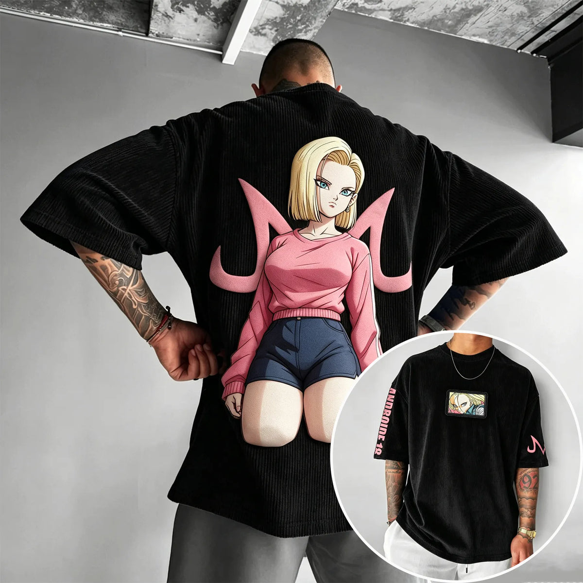 Dragon Ball Unisex Anime Inspired Vintage Corduroy T-Shirt