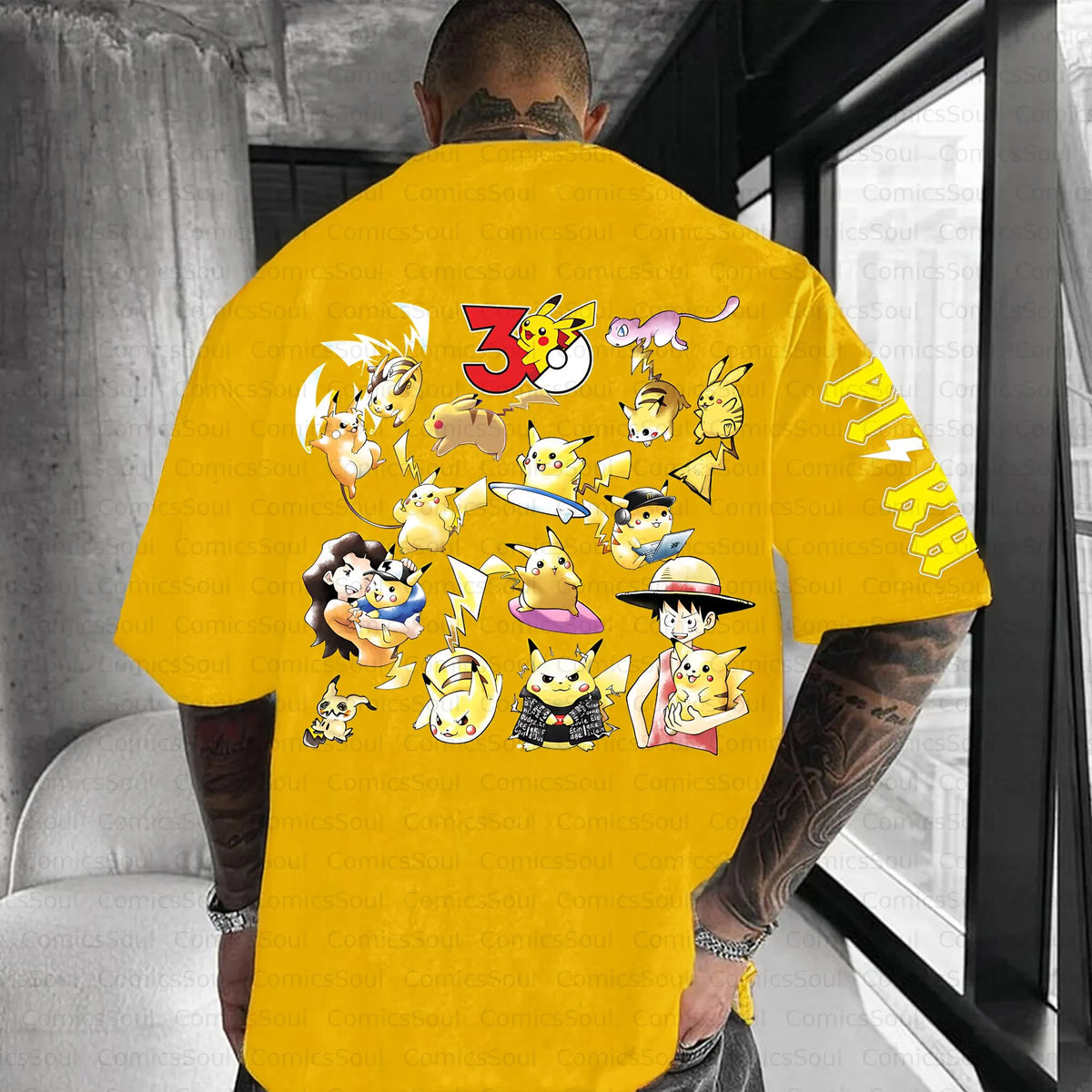 PKM-Unisex Anime Inspired Vintage T-Shirt
