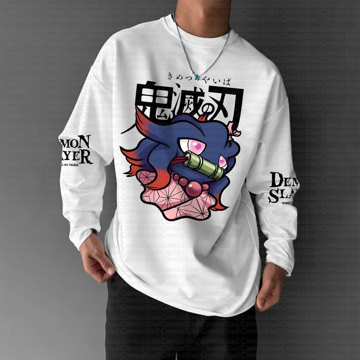 PKM-Unisex Anime Graphic Streetwear Vintage Long-Sleeved T-shirt
