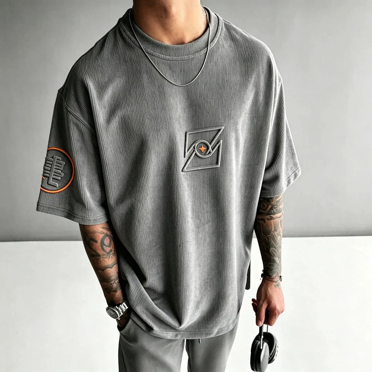 Dragon Ball Unisex Anime Inspired Vintage Corduroy T-Shirt