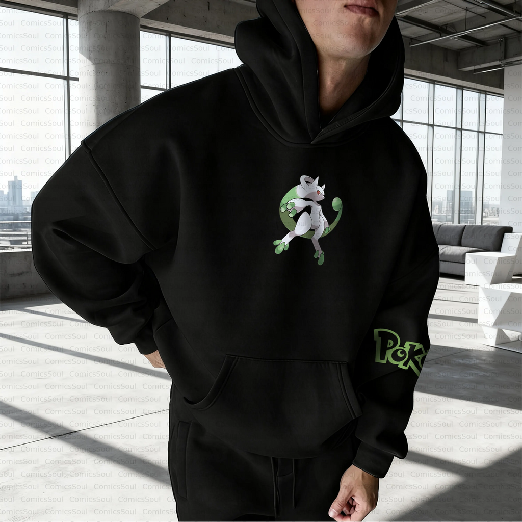 PKM-Unisex Anime Inspired Vintage Plush Hoodie