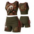 NINDO Women's Anime-Print Tank Top And Shorts Sports Set