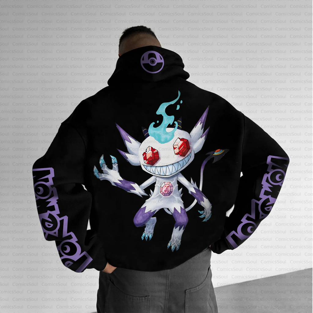 PKM-Unisex Anime Inspired Vintage Plush Hoodie